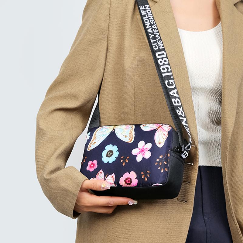 Chic Stylish Floral Pattern Shoulder Bag Multi- Option Portable Adjustable-strap Casual Daily Use Functional Versatile Bag