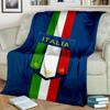 Italienisches Fußballwappen Aufgedruckte Decken Weiche Flanelldecken für Sofa Bett Geschenke für Männer Frauen Picknickdecke Weihnachtsgeschenke