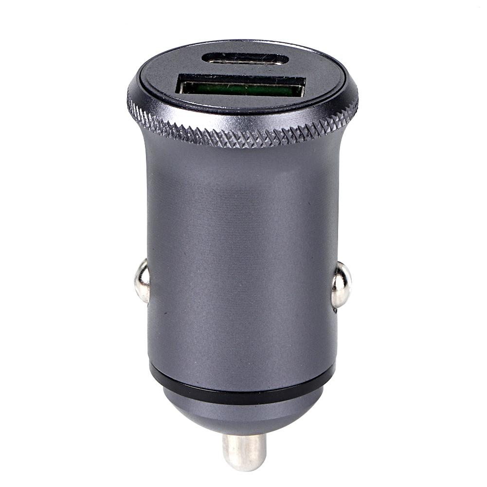 

Портативное автомобильное зарядное устройство с двумя USB-портами и быстрой зарядкой, поддержка QC3.0