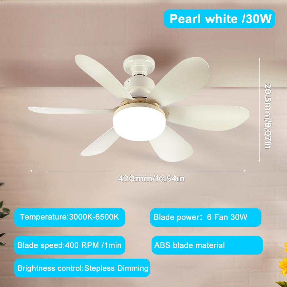 

E26/E27 Base Home-use Quietly Ceiling Fan with 30W 40W LED Night Light Wireless Remote Stepless Dimming Smart Ceiling Fan Lights