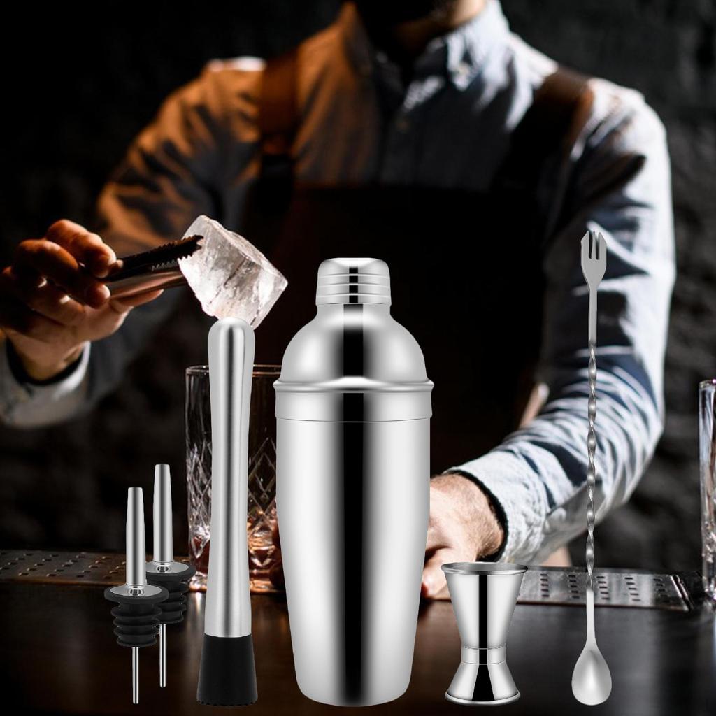 Cocktail Shaker Set Drink Mixer Mischen Löffel Mess Jigger Professionelle Vielseitig Bar Hause