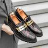 Fashion 2025 Graceful Men Business Dress Shoes Leather Loafers Retro Formal Oxfords Men Wedding Party Shoes Men Moccasins Zapatos Hombre
