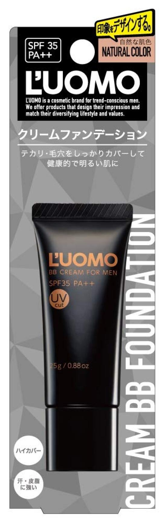 

L UOMO Matte Keep BB Cream N, Natural Skin Tone, 25g, SPF35 PA++, Undetectable, Covers Acne Scars and Stubble, Foundation, Men s Cosmetics
