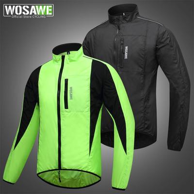 Wosawe Men Cycling Jacket Sunscreen Bike Windbreaker Thin MTB Jerseys Clothing Running Sportswear Bicycle Windcoat Reflective