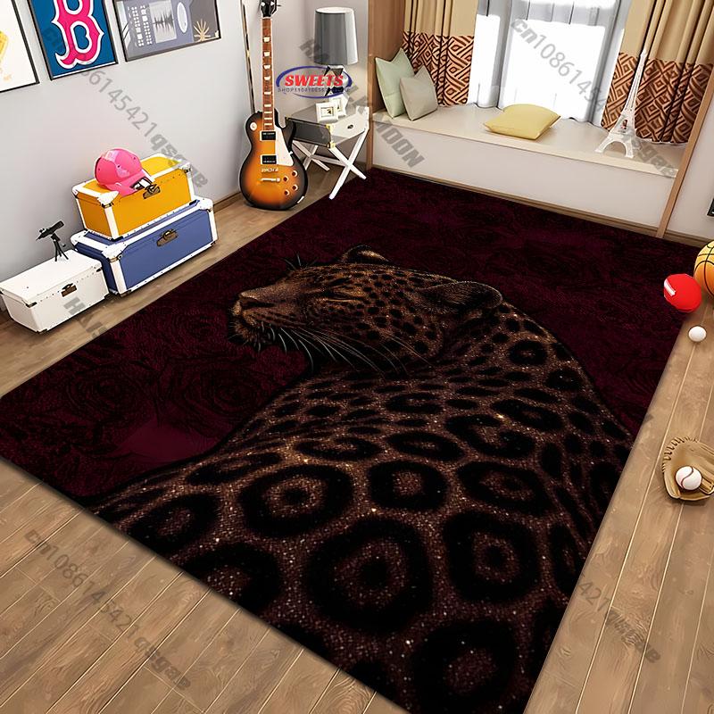 1PC Tiger Print Carpet Living Rooms Bedrooms, Sofas, Modern Large Area Decorative Rug Gifts for Family and Friends Fast Shipping
