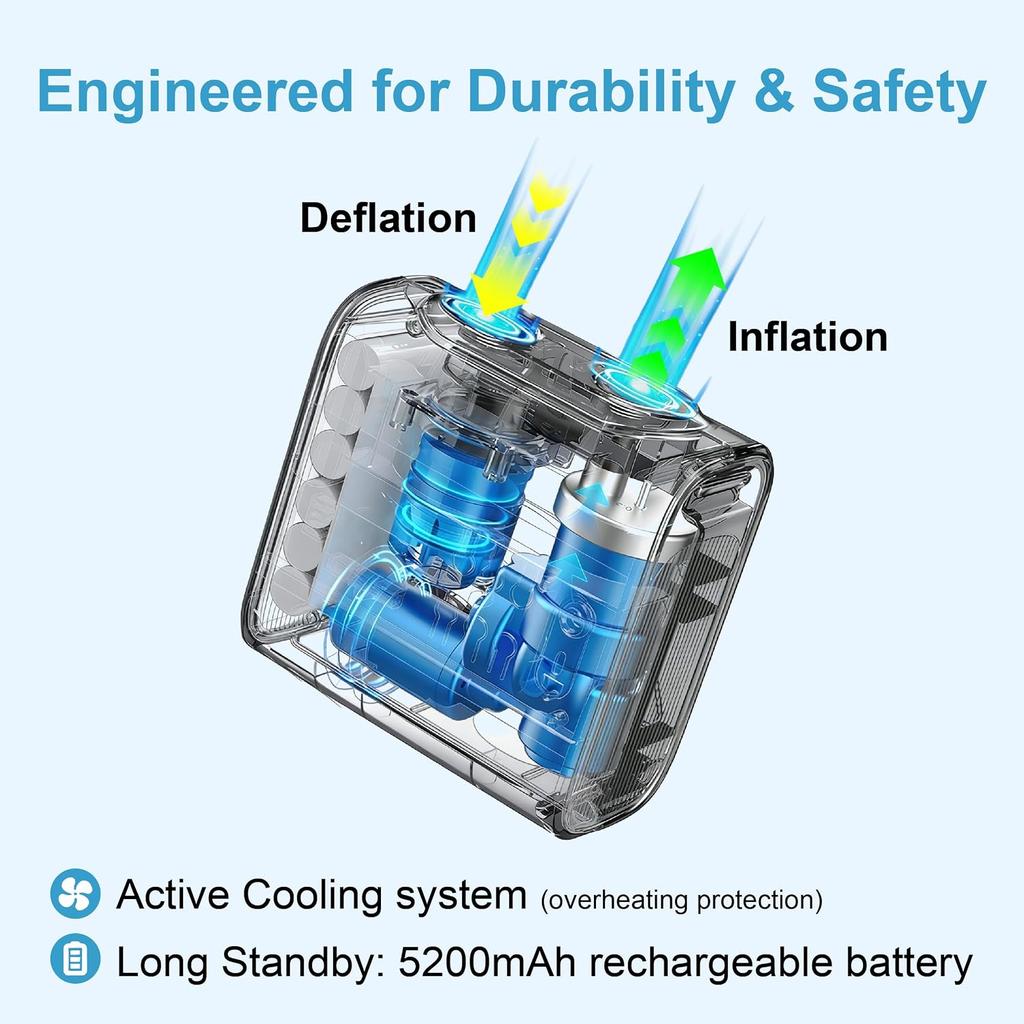 Outdoor Wireless Air Pump Travel Vacuum Pump with Inflatable Deflate Portable Electric MINI Inflatable Pumps for Mats