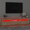 Vidaxl Szafka Pod Tv Z Oświetleniem Led, Dąb Sonoma, 180X35X40 Cm
