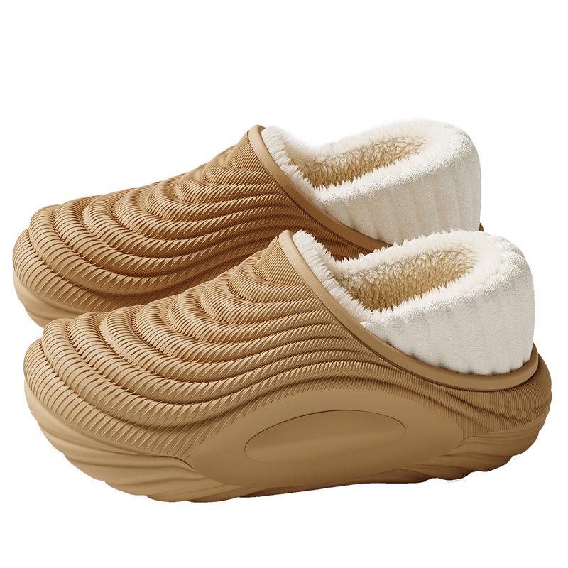 Pantofole in Cotone Impermeabili Antiscivolo da Uomo e da Donna - Peluche, Calde, Copri-Tallone per Uso Interno Invernale.