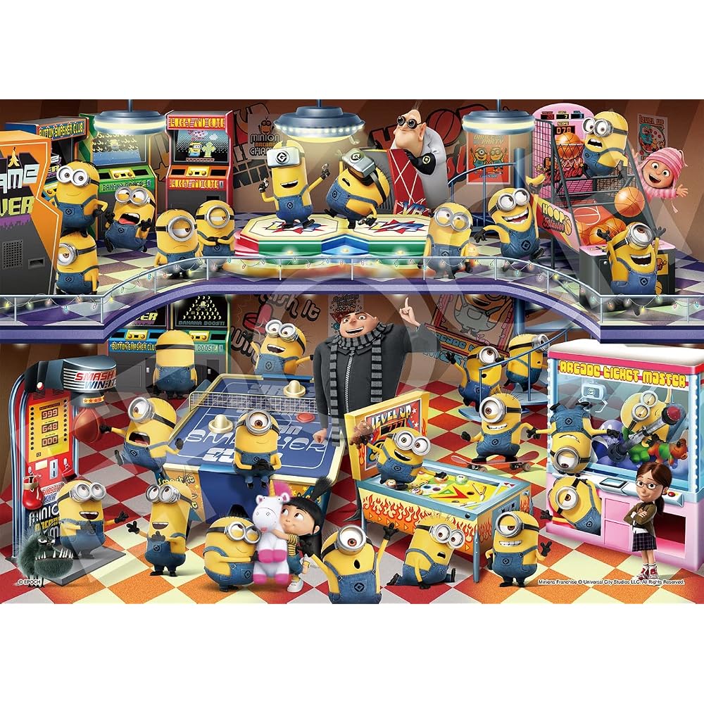 Epoch 500 Piece Jigsaw Puzzle Minions Minions Super Game Center (38 x 53 cm) 06-521s with glue, s...