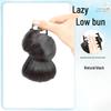 Floral Clip-in Low Bun Hair Tie for Natural, Fluffy Hairstyling