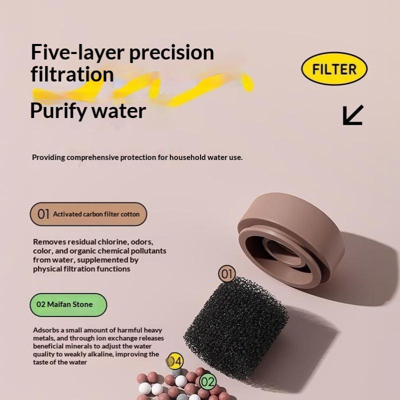 Multi Layer Faucet Water Filter Effective Purification Easy Install For Home Kitchen Bathroom Use