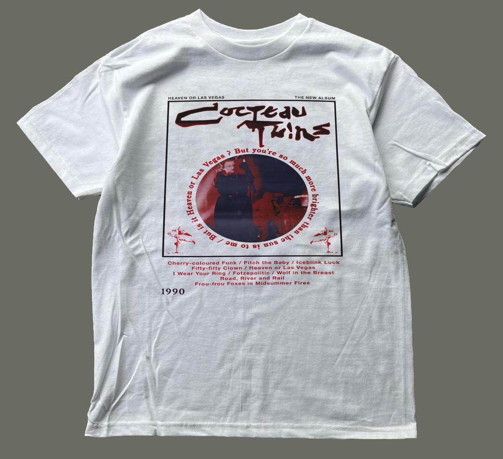 T-shirt bianca Cocteau Twins, unisex, t-shirt grafica