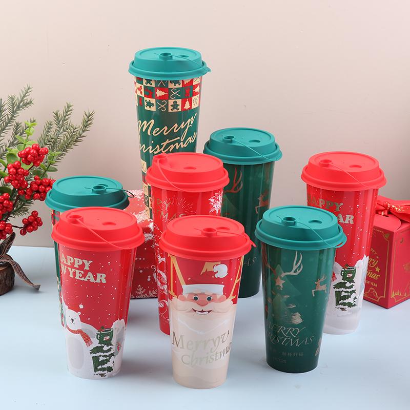 Cute Cartoon Christmas Gift Pp Plastic Mug Household Water Cup Office Cup Companion Gift Coffee Cup Birthday New Year Gift
