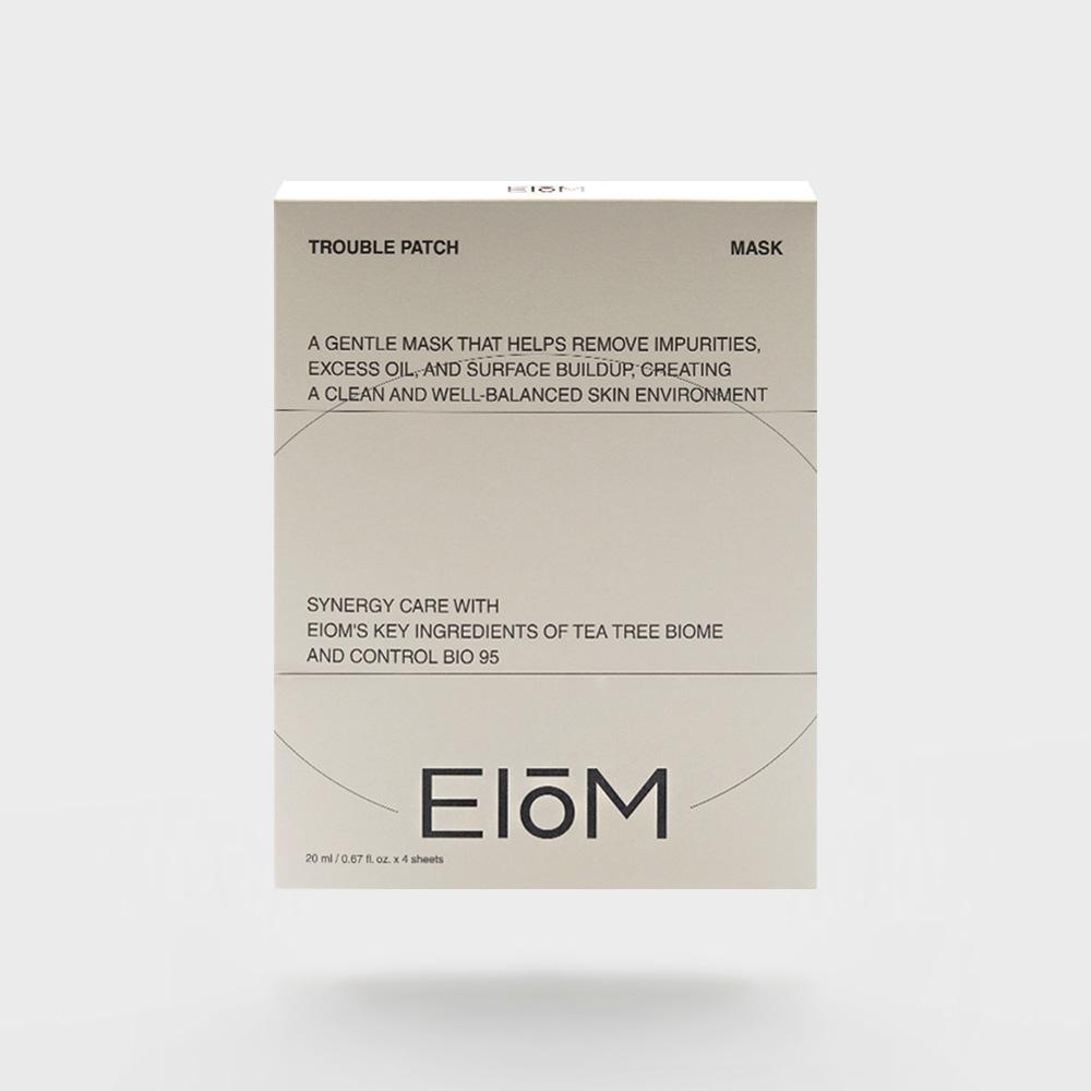 Eiom Trouble Patch Mask Sheet 3ea Full Face Pimple Patch & Hydrocolloid Face Mask for Acne-Prone Skin