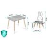 Ricokids Kids Table With Two Chairs, Bunny Design