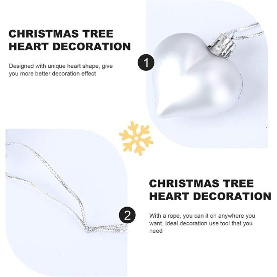 12Pcs Baubles Decorative Fine Workmanship Plastic Christmas Tree Pendant Ball for Hotel