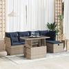 VidaXL Garden Furniture Set with Cushions 6 Pcs Grey Braided Resin Acacia 3326142