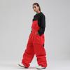 Outdoor Ski Bibs for Women and Men Breathable Loose Fit Skiing Snow Bibs Pants Waterproof Snowboarding Pants Unisex Insulated Warm Snowboard Overalls