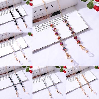 1 Stück Kristallperlen Lanyard Brillenketten Kordel Nackenband Gesichtsmaskenkettenhalter Schmuck Brillenband Geschenk