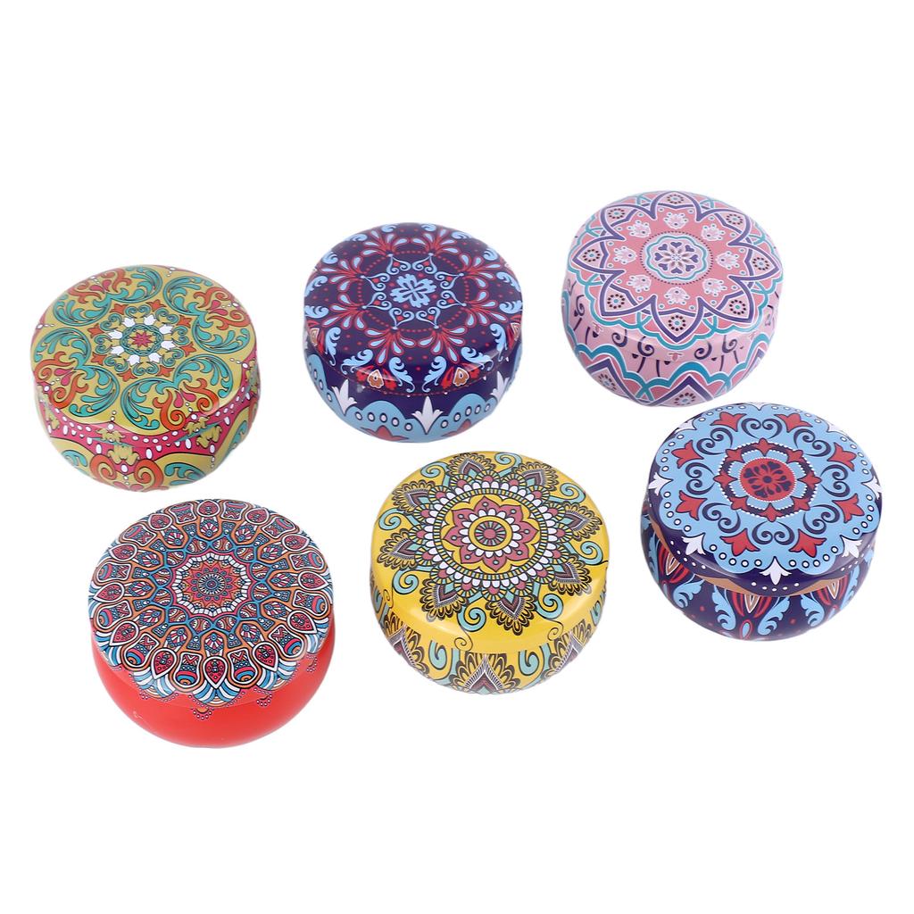 6Pcs Scented Candle Soy Wax Retro Elegant Bland Fragrance Odour Removal Aromatherapy Candle for Bedroom Office Bar