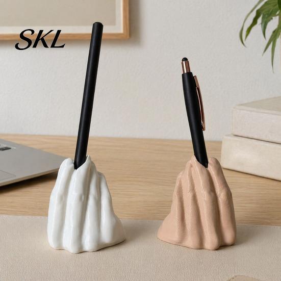 Desk Pen Organizer Funny Hand Gesture Holder for Desk, 3D Printed Stand Novelty Pencil Stand, Desktop Office Accessories Personalized Decor