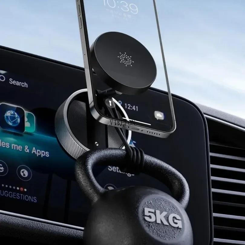 Vakuový magnetický držák na telefon do auta s přísavkou, 360° rotace pro Magsafe iPhone 16 15 14 13 12, elektrický vakuový skládací otočný stojan