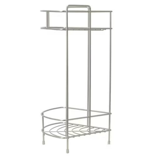 NITORI (NITORI) Wire Bath Rack, Corner, 2 Tiers, FB3002, Silver, 19.5cm Wide X 19.5cm Deep X 36.5cm High, Product Code: 8512186