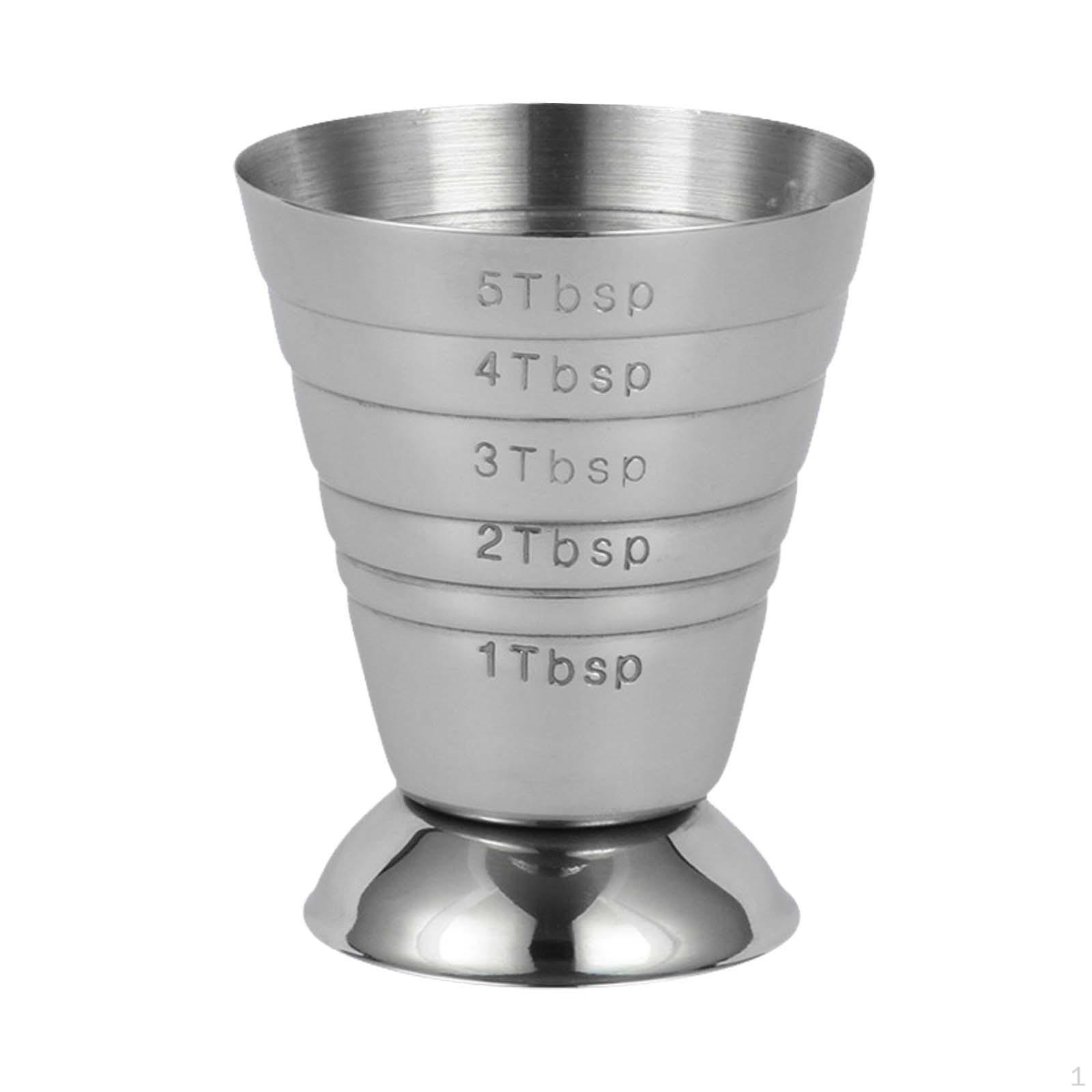 

Мерный стакан из нержавеющей стали 2,5 унции, винный инструмент, коктейльный джиггер для кухни silvery