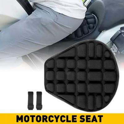 Black Lycra Seat Comfort Cushion Cover Shock Absorb Pad For Motorcycle EOA