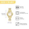 Sparkling Gold Diamond Cute and Stylish Roman Numeral Analog Display Waterproof Quartz Watch Gold Fashion Watch for Women Perfect Gift for Day Women's