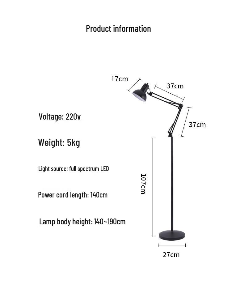 Folding Full Spectrum Floor Lamp for Plant Growth - Ideal for Succulents, Flowers, and Herbs