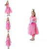 Super Mario Bros Kids Princess Peach Cosplay Costume For Halloween And Stage Performances