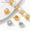 Separators For Bracelets 18K Gold Plated 8mm*5mm Spacer Bead Jewelry Accessories,Brass Beads For Bracelet Making,DIY Accessories