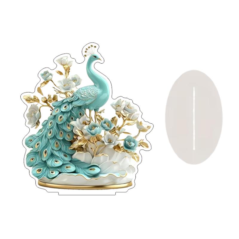 Dekoracyjna Figurka Dekoracja Smoka Do Biura Prezent na Parapetówkę Dekoracja Biurka Ornament 2D Akrylowy Ornament na Biurko