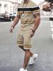 Nuovo abbigliamento sportivo estivo da uomo, maglietta a maniche corte, completo da due pezzi, abbigliamento da viaggio all'aperto, pantaloncini oversize, abbigliamento da allenamento