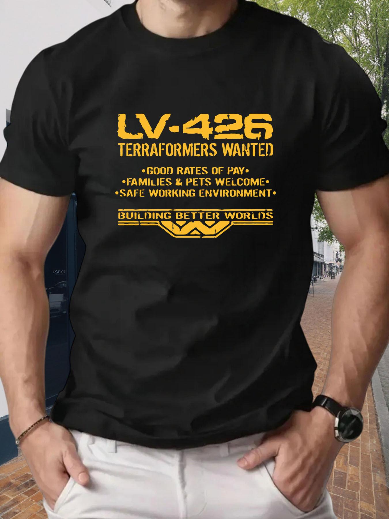 Alien Series LV-426 Planet Earth Transformer Recruitment Sci-fi Style Print, Daily Outfit for Sci-fi Movie Enthusiasts - ... S разноцветный