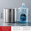 Qinji 304 Stainless Steel Portable Food Storage Bucket with Lid