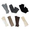 1 Pair Fashionable Women Cable Knitted Leg Warmers Calf Socks Solid Color Stretchy Boot Covers for Office and Casual Use