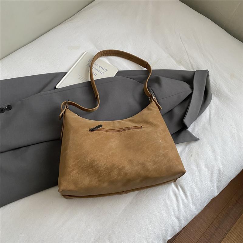 PU Shoulder Bag Women Fashion Hobo Bag With Minimalist Design Soft Texture Handbag Everyday Use