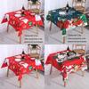 Elegant Red And Green Christmas Table Cloths For Rectangular Tables And Home Decor