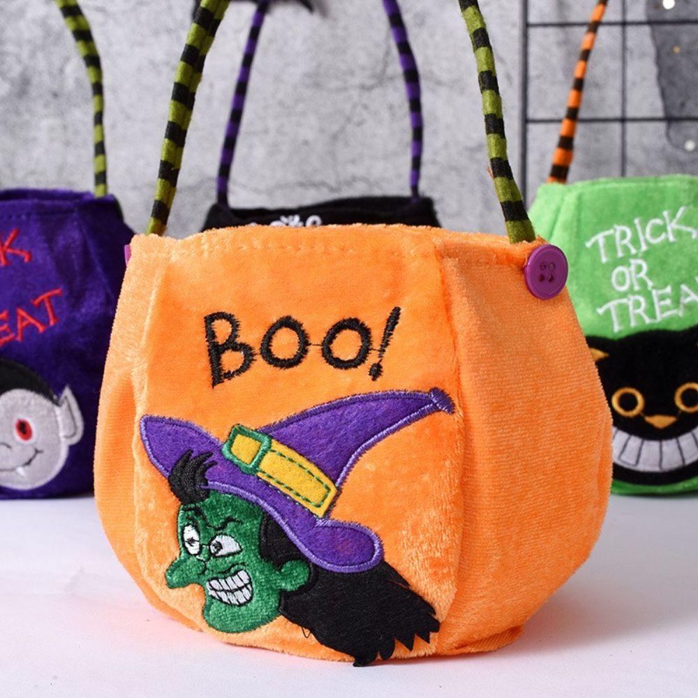 Party Decor Black Cat Elf Pumpkin Handbag Trick Or Treat Gift Bag Halloween Candy Bag