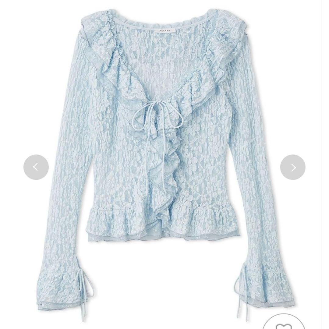ruffle design lace tops