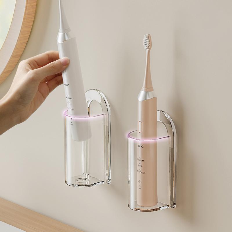 Bathroom Electric Toothbrush Holder Wall Mounted Electric Toothbrush Storage Rack Punch-Free Toothbrush Holder