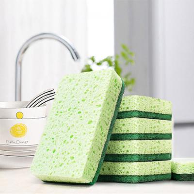 5Pcs Dual-side Use Rich Foam Cleaning Sponge Cotton Pulp Good Water Absorption Sponge Cleaner Kitchen Accessories