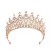 European Style Bridal Crown Accessories Tiara Wedding Dress Tiara Alloy Rhinestone Headband Queen Birthday Party Crown