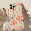 Custodia in Silicone con Fiori in Pelle Artigianale per iPhone X Xr Xs Max 7 8 Plus Se 2020 12 11 13 Pro Max Mini Cover Ins Antiurto Capa