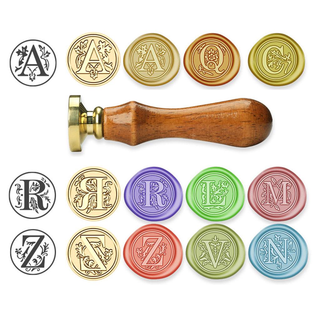 Buchstaben A-Z Rosenholzgriff Rosenholzgriff Wachssiegel