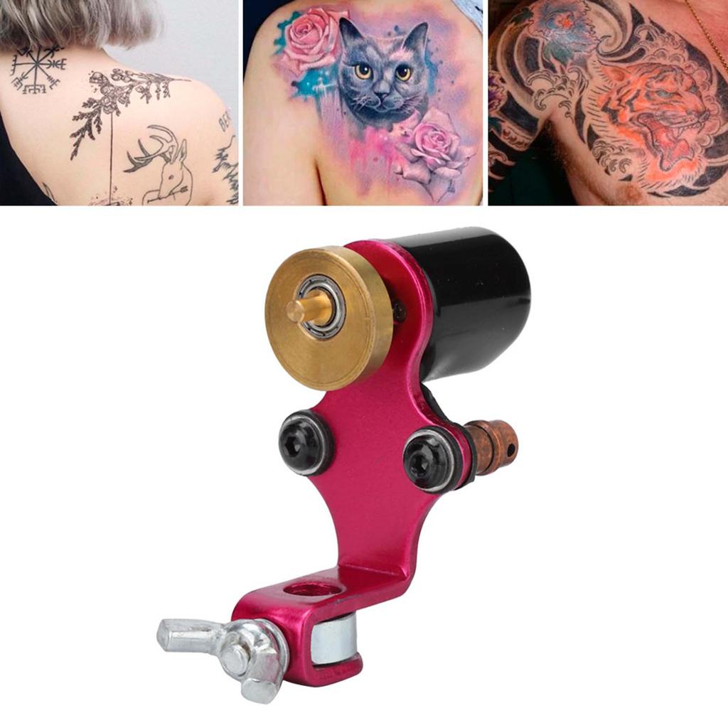 Mașină de tatuaj rotativă Alloy Liner Shader Motor puternic Pistol Colorare Instrument Machiaj Permanent Violet Roșu