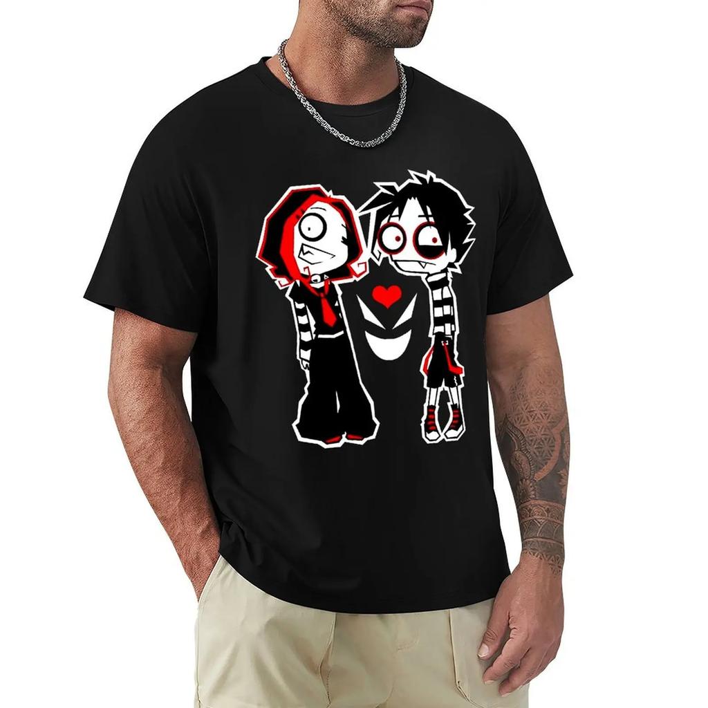 Interesting Cartoon Emo T Shirt Harajuku Short Sleeve T-shirt 100% Cotton Graphics Tshirt Tops