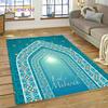 Tappetino in poliestere con mandala per preghiera musulmana islamica, ideale per soggiorno, camera da letto e decorazione per la casa, antiscivolo, perfetto come regalo per il divano.